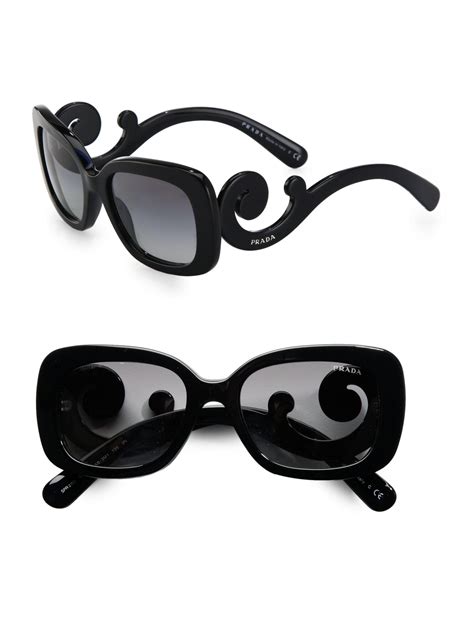 prada baroque square sunglasses black|prada baroque sunglasses sale.